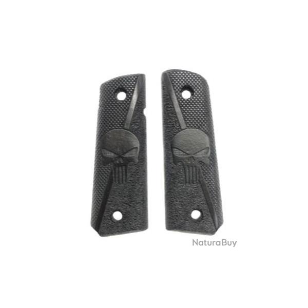 Poign�e en bois d�coup�e au Laser, mod�le personnalis� punisher - Compatible Colt 1911