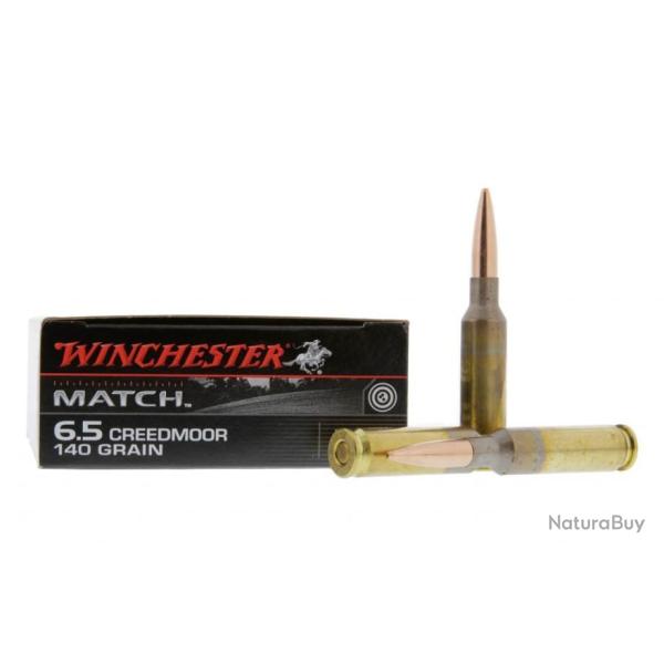Munitions WINCHESTER Match Cal.6.5 Creedmoor 140gr 9.07g PAR 20