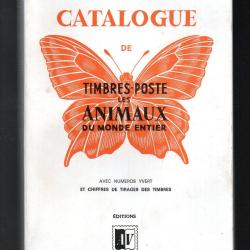 catalogue de timbres poste les animaux du monde entier 1984-1986