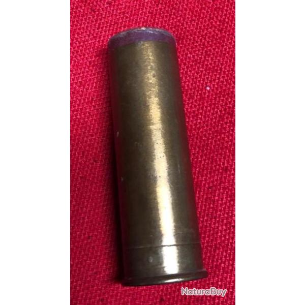 1 CARTOUCHE CALIBRE 16 EN LAITON - CHARGEE - COLLECTION  balle GEVELOT chasse