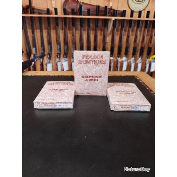 Chevrotine 21gr poudre noire calibre 16 65 pour vieux fusil � chien et coach-gun