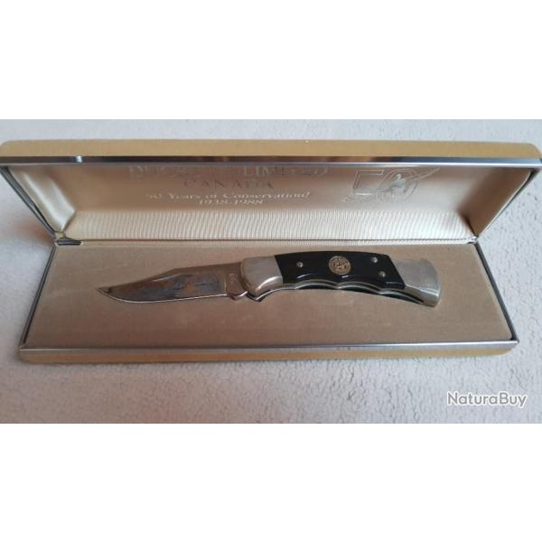Couteau BUCK  commmoratif Mod#112 Ducks Unlimited Canada 50th Anniversary 1938-1988