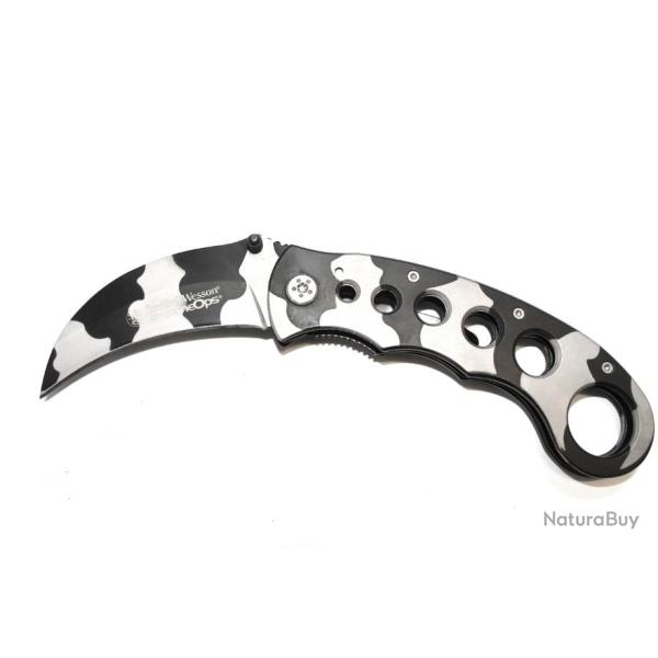 Couteau tactique pliant Smith&Wesson � lame incurv�e camouflage
