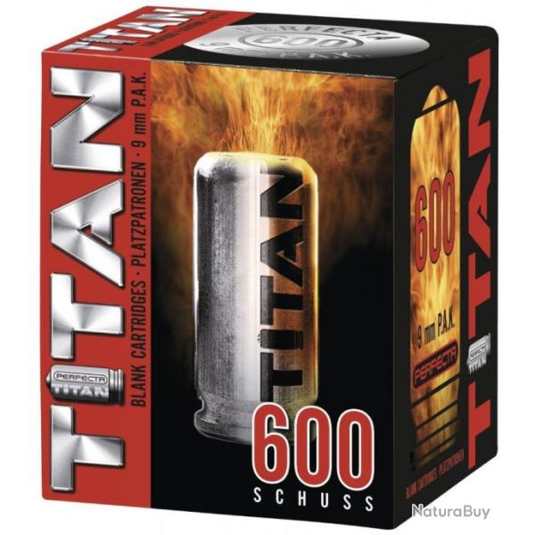 Cartouches � blanc TITAN pour pistolet Calibre 9 mm PAK (x600)