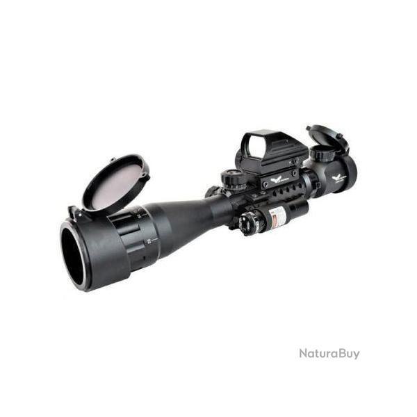 Lunette de Vis�e Tactique Point Rouge JS-TACTICAL Lunette COMBO 3-9x40 avec Red Dot Viseur Chasse
