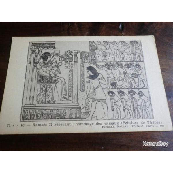 CP    RAMESES II  RECEVANT L HOMMAGE DES VASSAUX