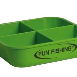 Boite &agrave; esches couvercle perc&eacute; 1/2 L Compartiment&eacute; Fun Fishing