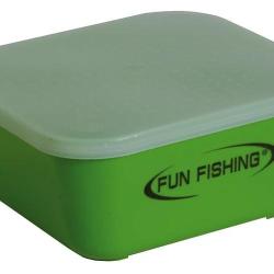 Boite &Agrave; Esches Couvercle Perc&eacute; 1 L Sans S&eacute;parateur Fun Fishing
