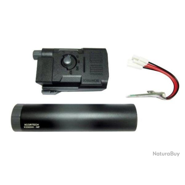 Silencieux Airsoft Comptage Billes Viseur XCortech X3300W (Noir) Montage Picatiny Fusil Airsoft