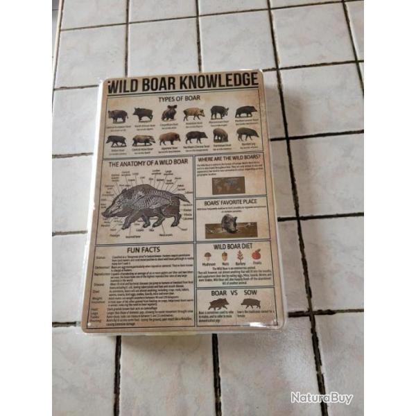 PANNEAU PUBLICITAIRE EN METAL Sanglier