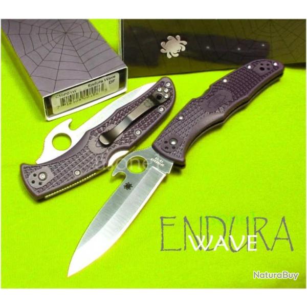 Couteau Spyderco Endura 4 Wave Acier VG-10 Manche FRN Made In Japan SC10PGYW