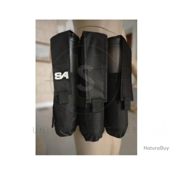 Porte pots 3 Pots SA Noir Harnais