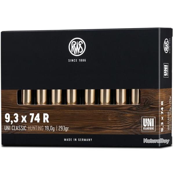 1 boite de Balles RWS Calibre 9,3x74R Uni 293gr