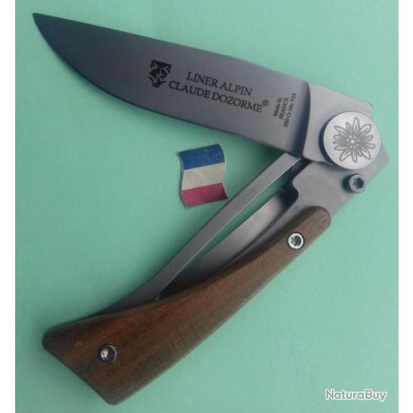 ALPIN squelette NOYER � ton PR�NOM couteau grav� GRATUIT