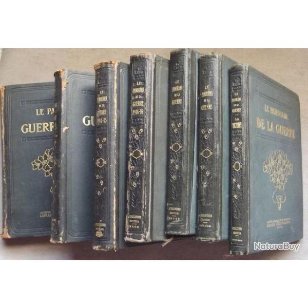 LE PANORAMA DE LA GUERRE du Lt Colonel Rousset Tomes de 1  7.