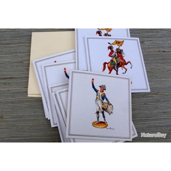 Lot de 10 cartes de voeux Srie "Empire" avec enveloppes.