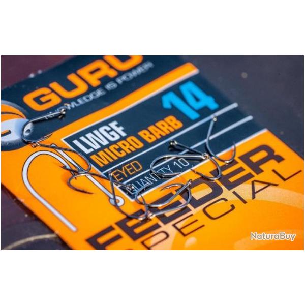 HAMECONS NON MONTES GURU LWGF BARBED A ANNEAU PAR 10 NPC Taille 12