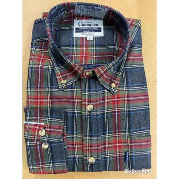 CHEMISE CRANBROOK � manches longues 100% Cotton Check