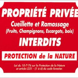 Panneau Cueillette interdite