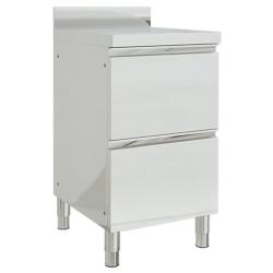 Armoire de cuisine commerciale 96 cm avec 2 tiroirs acier Inoxydable 02_0000001