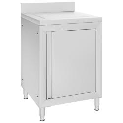 Armoire de cuisine commerciale 96 cm avec &eacute;gouttoir acier Inoxydable 02_0000003