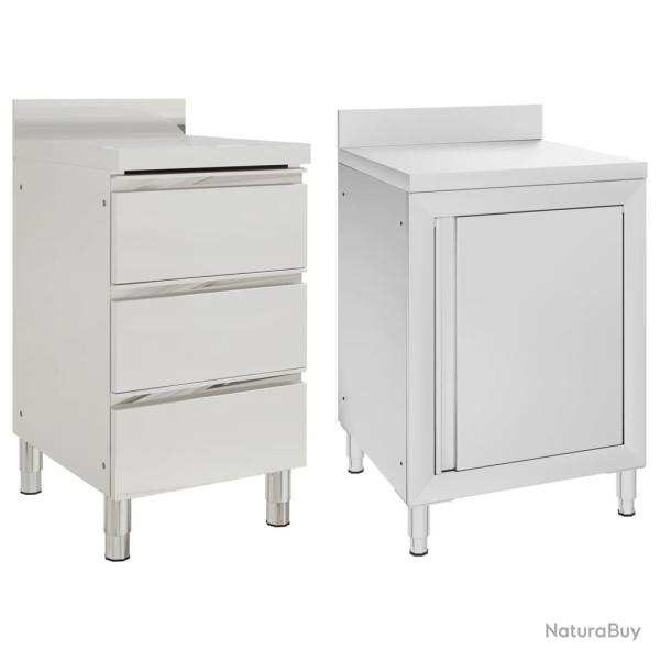 Lto de 2 armoires de cuisine 96 cm commerciale acier Inoxydable 02_0000006