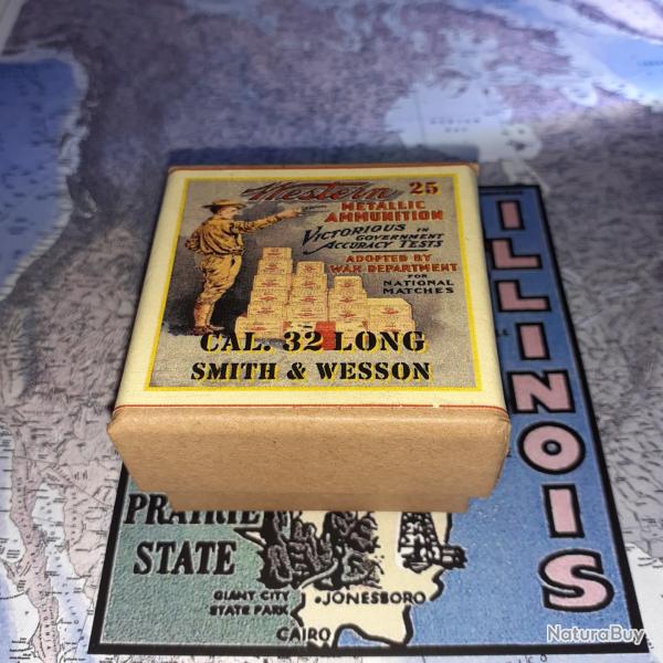 32 Long SW (Western Metallic Ammunition): Reproduction boite cartouches (vide) WMA 8979395