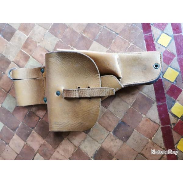 tui holster MAC50 MAC 50 cuir beige originale et souple .