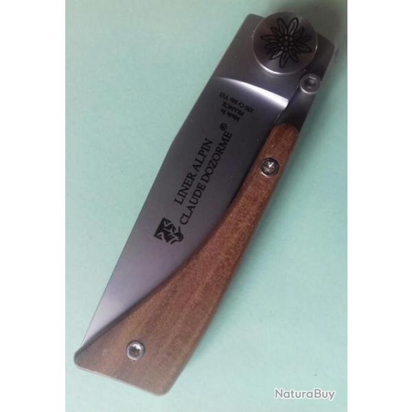 ALPIN squelette NOYER � tes Initiales couteau grav� GRATUIT