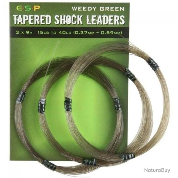 Tapered Shock leaders 3x9m 0.37/0.59mm Esp