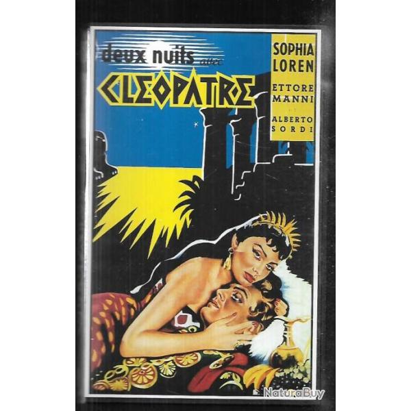 deux nuits avec clopatre , sophia loren, alberto sordi vhs ,pplum comdie italienne