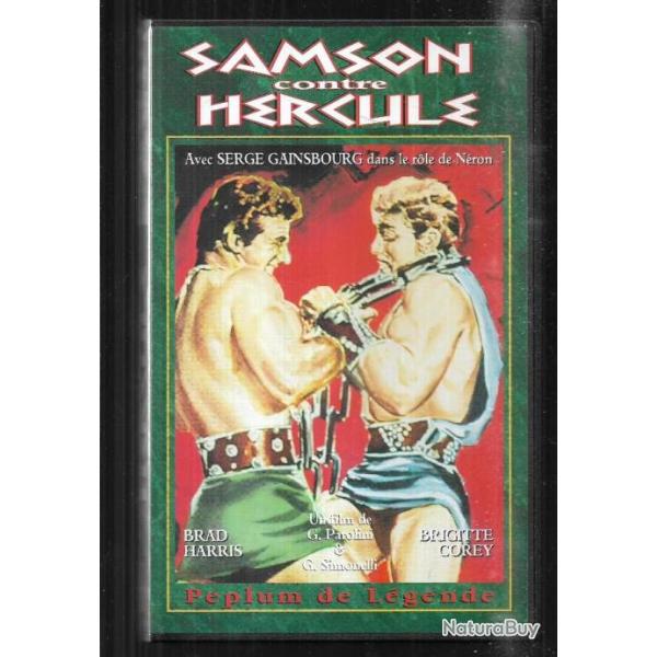 samson contre hercule vhs serge gainsbourg, brigitte corey, brad harris pplum gros muscles et jupet