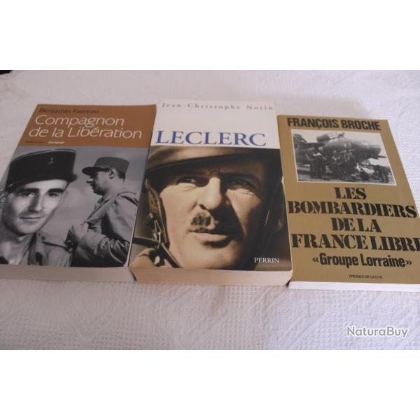 Lot 3 livres compagnon de la lib�ration