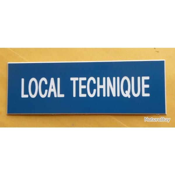 Pannrau adh�sif bleu "LOCAL TECHNIQUE" Format 10x30 cm