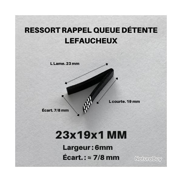 Ressort Rappel D�tente Lefaucheux [23x19x1] Larg 6mm �cart 7/8 mm