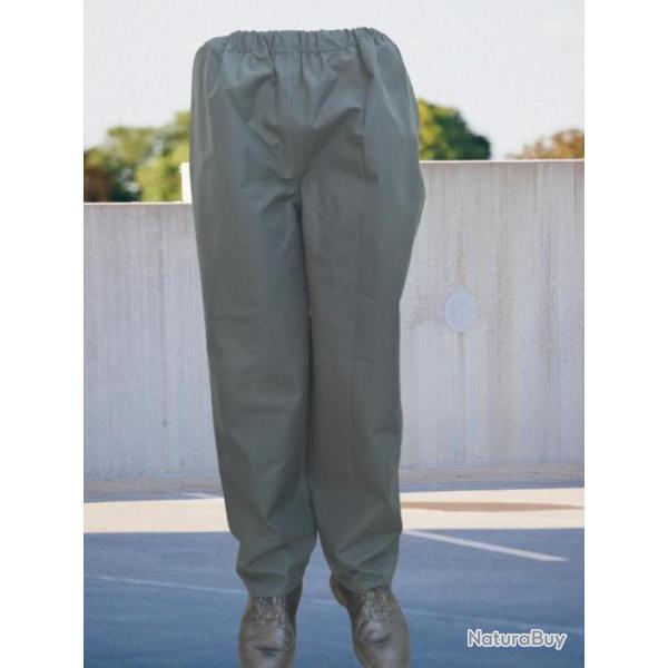 Pantalon de pluie kaki fonc� Police anglaise - Taille 48 - Tour de taille 96 cm - Tour de bassin 109