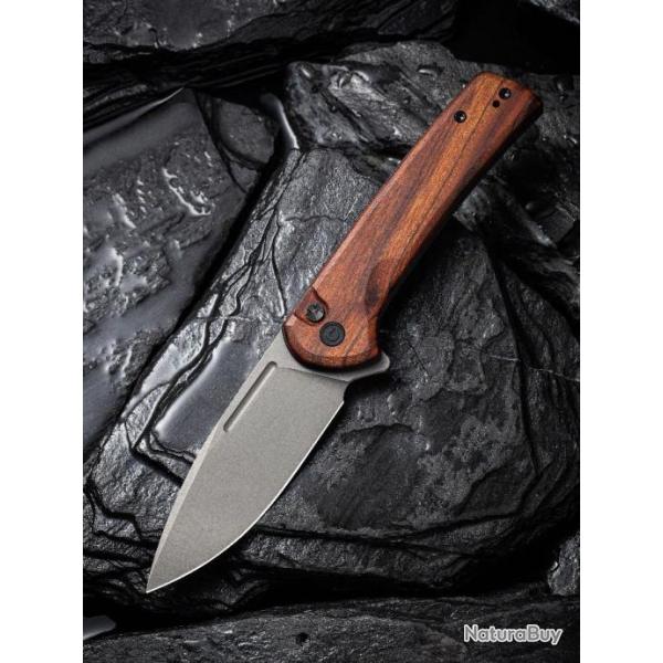 Couteau CIVIVI Conspirator Cuibourtia Manche Bois Lame Acier Nitro-V IKBS Button Lock CIVC210063