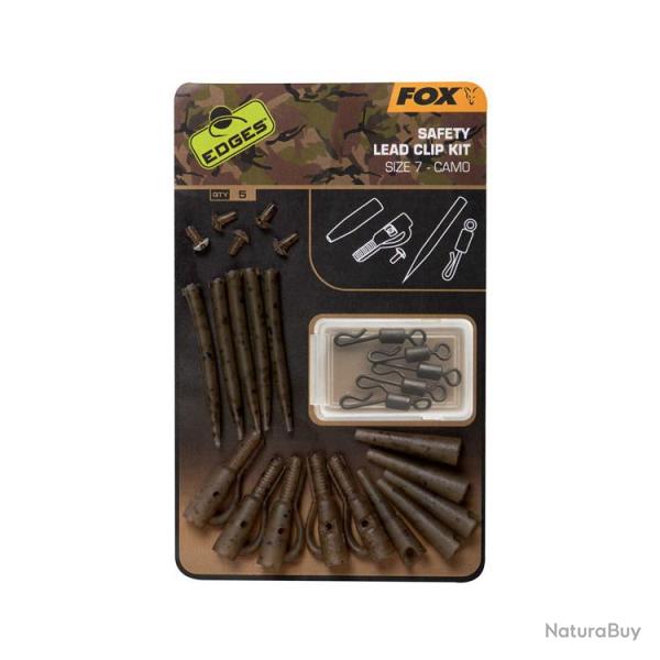 Porte Plomb Edges CAMO Lead Clip Kit Taille 7 Fox