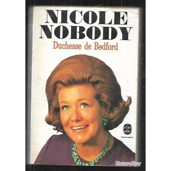 nicole nobody duchesse de bedford autobiographie  livre de poche