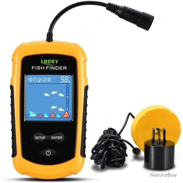Sondeur de Poisson Filaire Portable Couleur P�che Capteur LCD 100 m de Profondeur Sonar