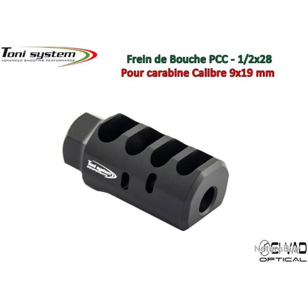 Frein de bouche TONI SYSTEM PCC Cal.9 mm - 1/2x28