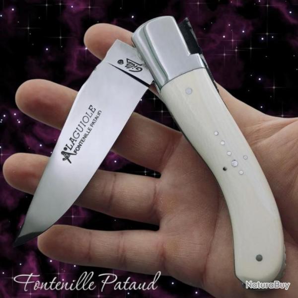 Exceptionnel couteau Laguiole Sport Fontenille Pataud Gilles ivoire mammouth ME