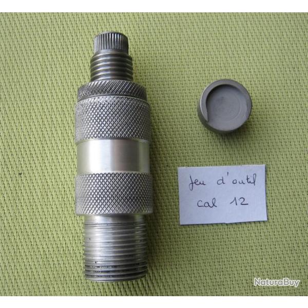 Jeu d'outil de cal 12 16 ou 20 � monter sur presse pour confection de sertissages �toile parfaits