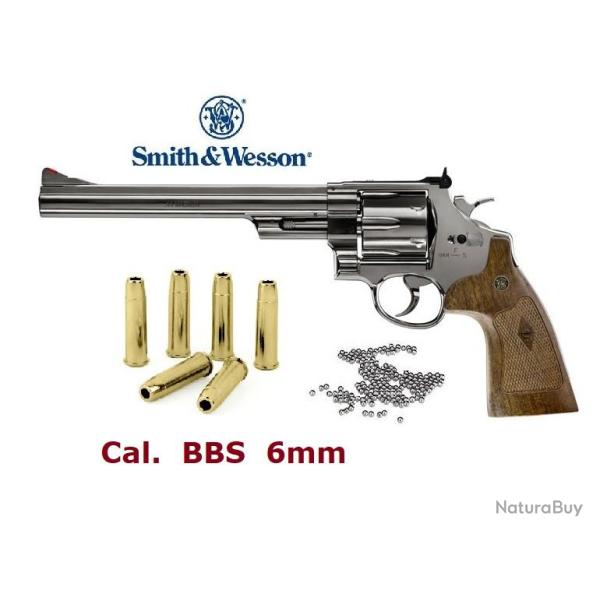 Revolver  S & W � Mod  29 8 3/8 �  Finition  NICKELEE  *Co2  Billes Acier * Cal 6mm / airsoft aussi