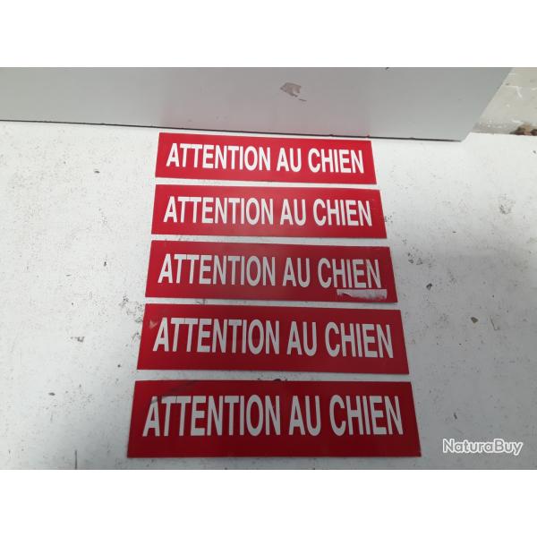 X6 panneaux metal "ATTENTION AU CHIEN"