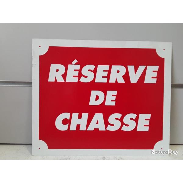 panneau alu "r�serve de chasse" 30 x 25cm