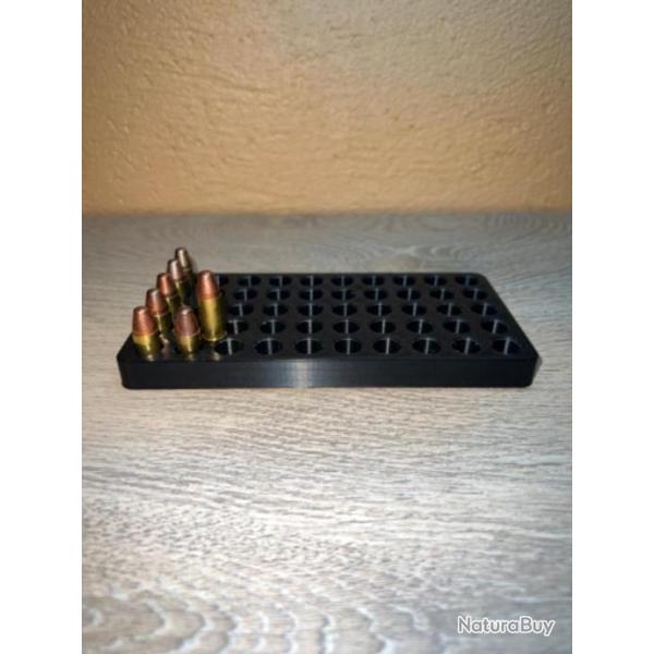 Plateau de rechargement noir optimis� pour les cartouches de 9 mm parabellum 9x19, 9x21, 9x23