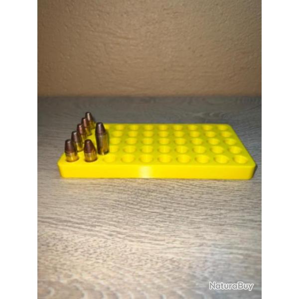 Plateau de rechargement jaune optimis� pour les cartouches de 9 mm parabellum 9x19, 9x21, 9x23