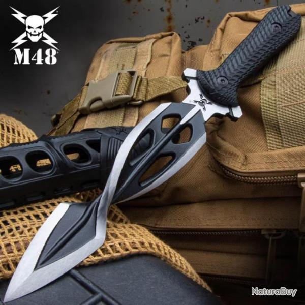 DAGUE TSUNAMI M48 AVEC GAINE VORTEC - LAME EN ACIER INOXYDABLE 2CR13, MANCHE EN FIBRE DE NYLON MOUL�