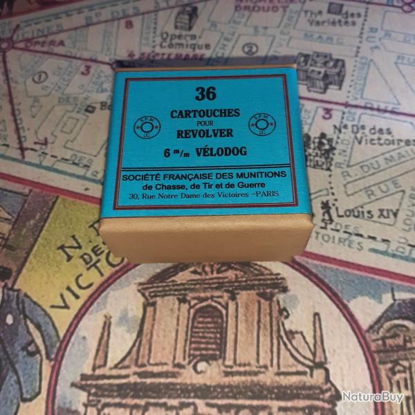 6 mm V�lodog (St� Fran�aise des Munitions): Reproduction boite cartouches (vide) SFM CTG 8990045